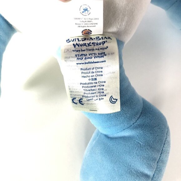 Build A Bear Smurfette Smurf Girl Plush Toy Stuffed Animal Blue White 18" Tall - Picture 7 of 7